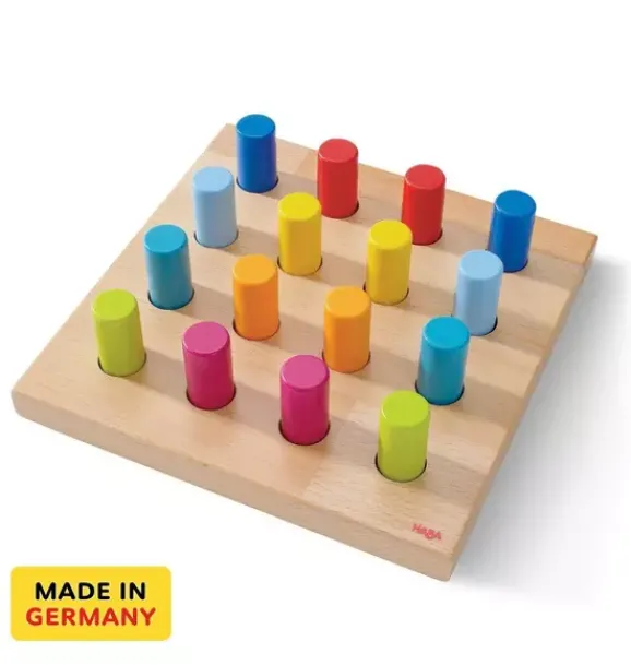Janie and Jack Development Toys-Rainbow Whirls Wooden Sorting and Stacking Game multi-color