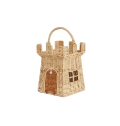 Janie and Jack Storage-Rattan Castle Bag - natural