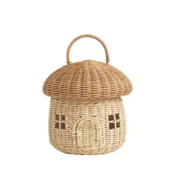 Janie and Jack Storage-Rattan Mushroom Basket - natural