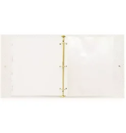 Janie and Jack Desk Accessories-Recipe Binder cream and black pindot
