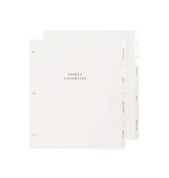 Janie and Jack Desk Accessories-Recipe Binder cream and black pindot