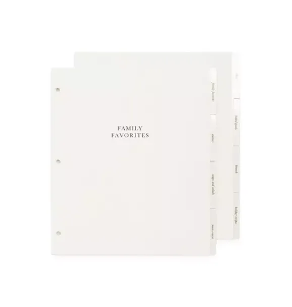 Janie and Jack Desk Accessories-Recipe Binder cream and black pindot