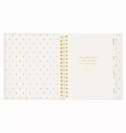 Janie and Jack Desk Accessories-Recipe Book cream and black pindot