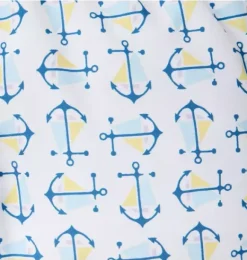 Janie and Jack Swim Trunks|Swim Outfits-Recycled Anchor Swim Trunk white anchor