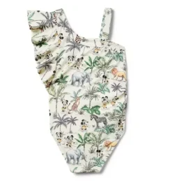 Janie and Jack Disney Mickey Mouse Safari|One-pieces-Recycled Disney Mickey Mouse Safari Swimsuit freshwater pearl mickey mouse safari