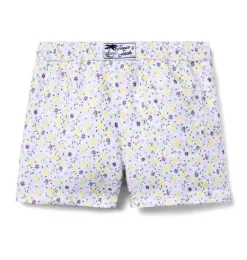 Janie and Jack Swim Trunks|Swim Outfits-Recycled Ditsy Floral Swim Trunk white ditsy floral