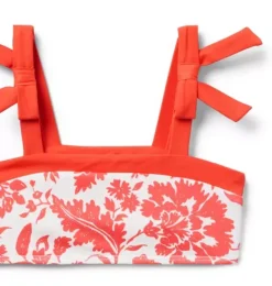 Janie and Jack Two-pieces|Girl-Recycled Floral Bow 2-Piece Swimsuit vibrant poppy floral