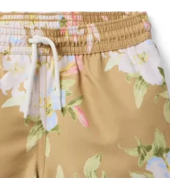 Janie and Jack Swim Trunks|Boy-Recycled Floral Swim Trunk iced latte floral