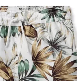 Janie and Jack Swim Trunks|Swim-Recycled Leaf Swim Trunk white leaf