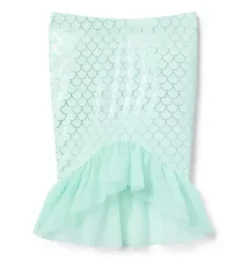 Janie and Jack Accessories|Swim & Cover-ups-Recycled Mermaid Tail Skirt Cover-Up light aqua scale