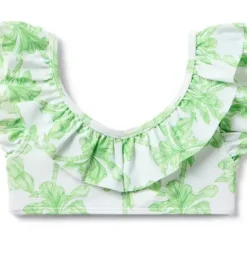 Janie and Jack Two-pieces|Family Matching-Recycled Palm Tree Ruffle 2-Piece Swimsuit new leaf palm tree