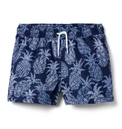 Janie and Jack Swim Trunks|Boy-Recycled Pineapple Swim Trunk merchant marine pineapple