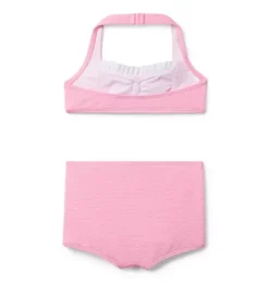 Janie and Jack Two-pieces|Swim Outfits-Recycled Retro 2-Piece Swimsuit bright pink