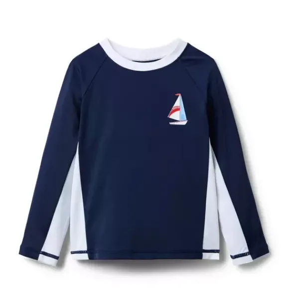 Janie and Jack Rash Guards|Boy-Recycled Sailboat Rash Guard merchant marine