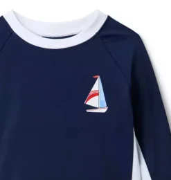 Janie and Jack Rash Guards|Boy-Recycled Sailboat Rash Guard merchant marine