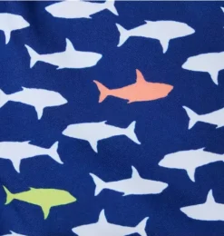 Janie and Jack Swim Trunks|Boy-Recycled Shark Swim Trunk dark blue shark