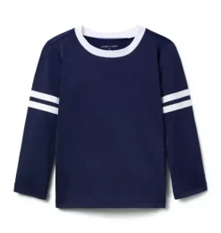 Janie and Jack Rash Guards|Boy-Recycled Stripe Rash Guard merchant marine