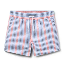Janie and Jack Swim Trunks|Boy-Recycled Striped Swim Trunk soft blue stripe