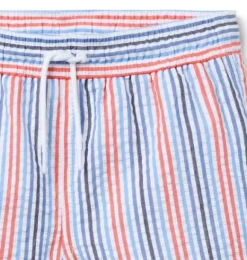Janie and Jack Swim Trunks|Boy-Recycled Striped Swim Trunk soft blue stripe