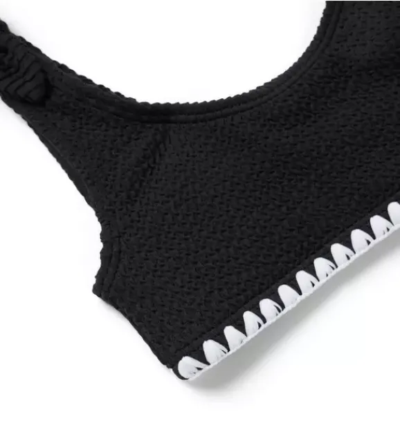 Janie and Jack Two-pieces|Girl-Recycled Textured 2-Piece Swimsuit jj black