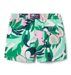 Janie and Jack Swim Trunks|Boy-Recycled Toucan Swim Trunk soft rose toucan