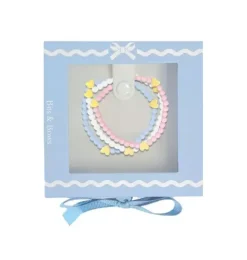 Janie and Jack Jewelry|Kids Accessories-Red, White, and Blue Heart Bracelet Set