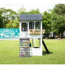 Janie and Jack Playsets-Reign Two Story Playhouse white