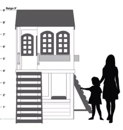 Janie and Jack Playsets-Reign Two Story Playhouse white