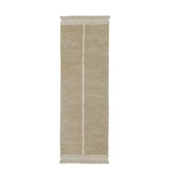 Janie and Jack Rugs-Reversible Washable Runner Rug Duetto Sage olive
