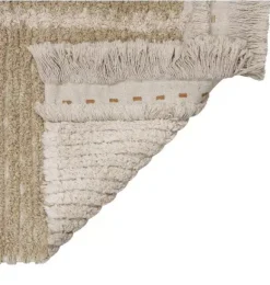 Janie and Jack Rugs-Reversible Washable Runner Rug Duetto Sage olive