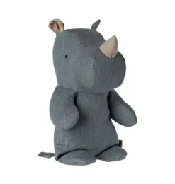 Janie and Jack Stuffed Animals-Rhino, Small - Blue/Sand blue sand