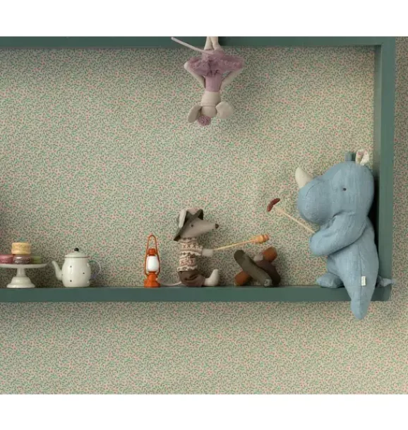 Janie and Jack Stuffed Animals-Rhino, Small - Blue/Sand blue sand