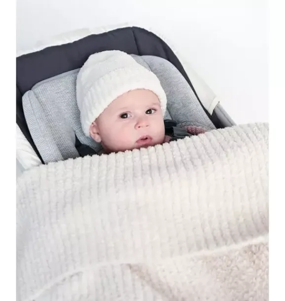 Janie and Jack Nursery|Blankets And Quilts-Ribbed Blanket Fuzzy ecru