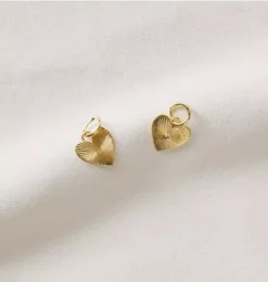 Janie and Jack Adult Accessories|Jewelry-Ribbed Heart of Huggies gold