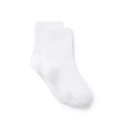 Janie and Jack Socks-Ribbed Sock white