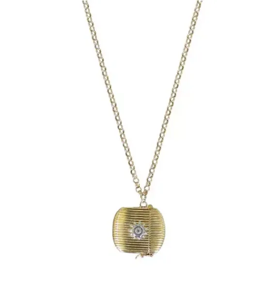 Janie and Jack Adult Accessories|Jewelry-Ribbed Vesta Case Necklace gold