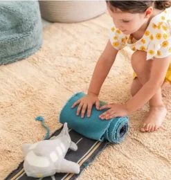 Janie and Jack Development Toys-Ride & Roll Airplane blue