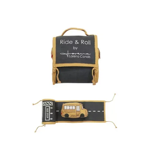 Janie and Jack Development Toys-Ride & Roll School Bus dark grey