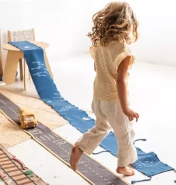 Janie and Jack Development Toys-Ride & Roll Sea Clean Up Boat blue