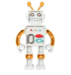 Janie and Jack Lighting-Robot Lamp mustard/grey