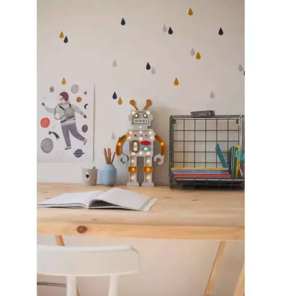 Janie and Jack Lighting-Robot Lamp mustard/grey