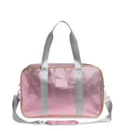 Janie and Jack Luggage-Rockaway Duffle pink/silver