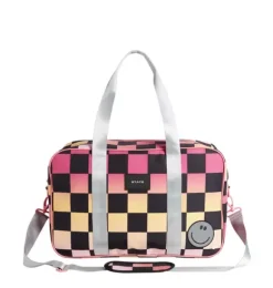 Janie and Jack Luggage-Rockaway Duffle pink checkerboard