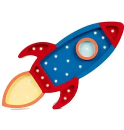 Janie and Jack Lighting-Rocket Ship Lamp navy/red