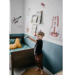 Janie and Jack Wallpaper-Rockets Wall Decal Set multi
