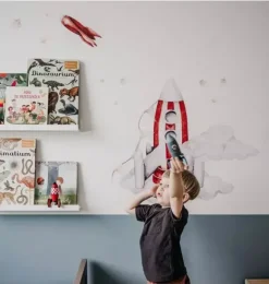 Janie and Jack Wallpaper-Rockets Wall Decal Set multi