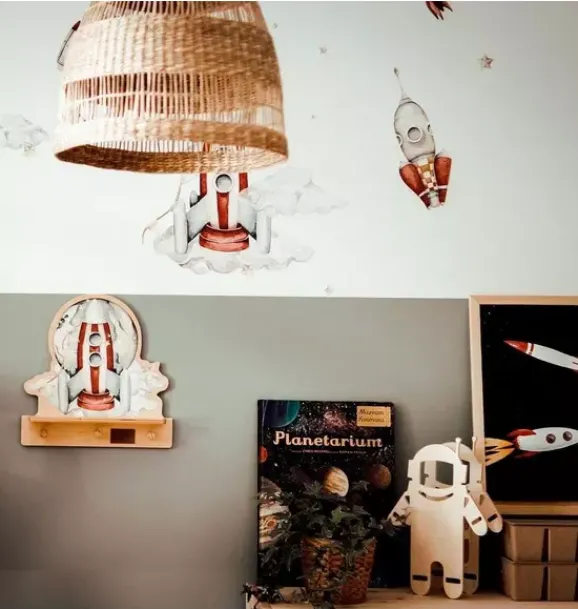 Janie and Jack Shelving-Rocketship Mini Shelf multi