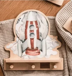 Janie and Jack Shelving-Rocketship Mini Shelf multi