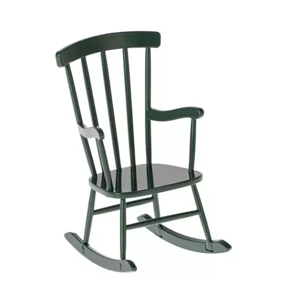 Janie and Jack Dolls-Rocking Chair, Mouse - dark green