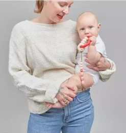 Janie and Jack Teethers And Bottles-Rose Arch Ring Teether red